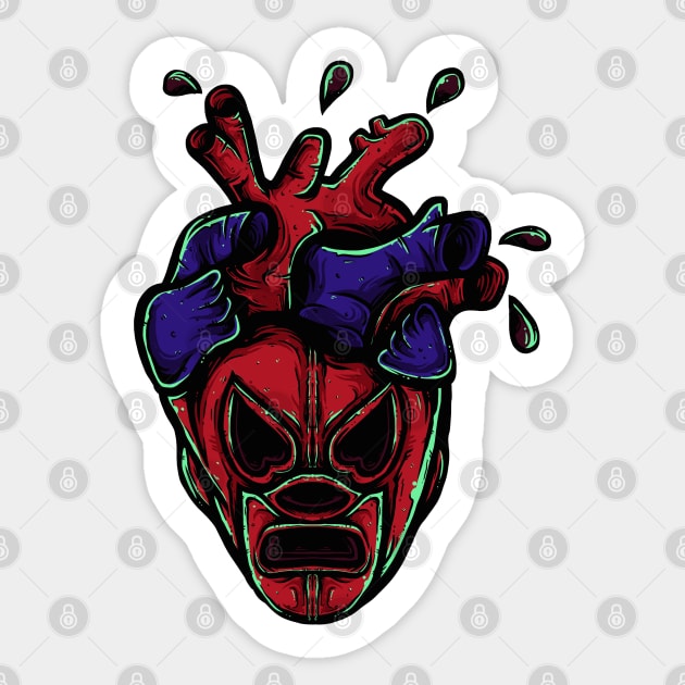 LUCHA HEART Sticker by ofthedead209